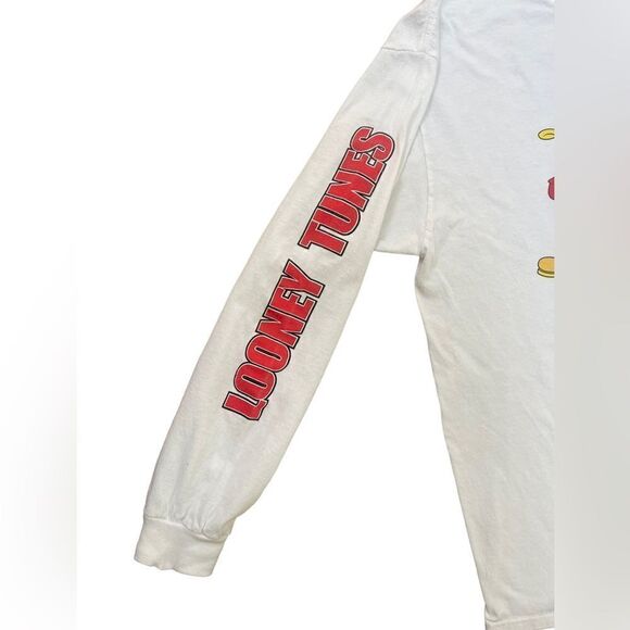 Vintage Looney Tunes Graphic Long Sleeve White Shirt - Picture 4 of 9